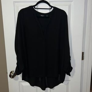 Black Long sleeve tunic blouse